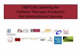 ISBT128 Labeling for Cellular Therapy Products: An ...