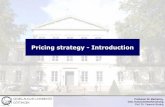 Pricing strategy - Introduction
