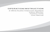 Indoor Monitor Outdoor Units User Manual