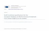 Draft Functional specifications for the European Database ...
