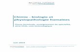 Chimie - biologie et physiopathologie humaines