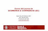 Corso di Laurea in ECONOMIA E COMMERCIO (EC)