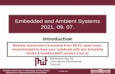 Embedded and Ambient Systems 2021. 09. 07.
