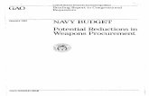 NSIAD-91-22BR Navy Budget: Potential Reductions in Weapons ...