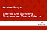 Activant Faspac Entering and Expediting Customer and ...