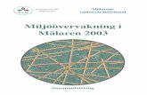 Miljöövervakning i Mälaren 2003 - SLU.SE