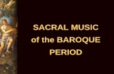 SACRAL MUSIC of the BAROQUE PERIOD