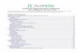 AuthLite Administrator's Manual for software revision 2