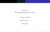 Lecture 3: Thermodynamics Review, Part 1