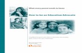 How to be an Education Advocate Manual - Wa