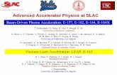 Advanced Accelerator Physics at SLAC -  ...