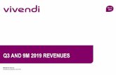 Q3 AND 9M 2019 REVENUES - Vivendi