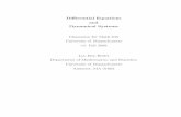 Di erential Equations and Dynamical Systems