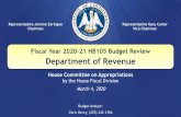Fiscal Year 2020-21 HB105 Budget Review Department of Revenue