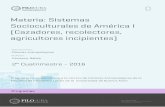 Materia: Sistemas Socioculturales de América I (Cazadores ...
