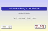 New results in theory of CSR wakefields