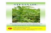 STEVIA OIL - -Glenn Corp-