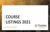 COURSE LISTINGS 2021