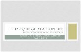 THESIS/DISSERTATION 101: FROM CONCEPT TO FROM …