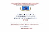 PROYECTO CURRICULAR INSTITUCIONAL PCI