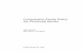 Comparative Family Policy: Six Provincial Stories