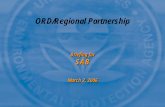 ORD/Regional Partnership PowerPoint Budget Presentation to ...
