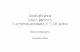 Sociologija prava (izborni predmet) IV semestar/akademska ...