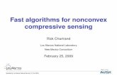 Fast algorithms for nonconvex compressive sensing