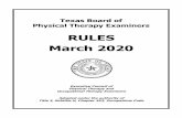 RULES March 2020 - Texas
