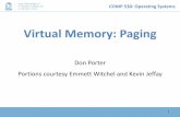 Virtual Memory: Paging - Computer Science