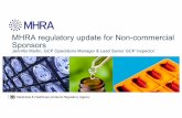 MHRA regulatory update for Non-commercial Sponsors