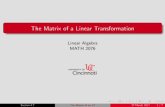The Matrix of a Linear Transformation