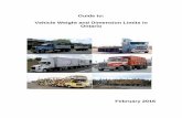 Guide to: Vehicle Weight and Dimension Limits in Ontario