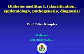 Diabetes mellitus I. (classification, epidemiology ...