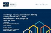 San Diego Housing Commission (SDHC) Strategic Plan 2016 ...