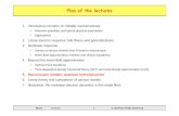 Plan of the lectures - master-mcn.u-strasbg.fr