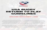 USA RUGBY RETURN TO PLAY GUIDELINES