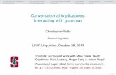 Conversational implicatures: interacting with grammar