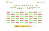 TRANS FATTY ACID CONTENT IN FOODS IN SPAIN. 2010