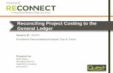 Reconciling Project Costing to the General Ledger