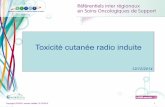 Toxicité cutanée radio induite - Soins de support