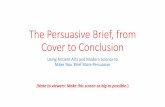 The Persuasive Brief, from Cover to Conclusion