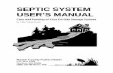 SEPTIC SYSTEM USER’S MANUAL
