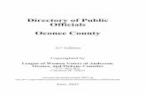 Directory of Public Officials Oconee County