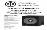 OWNER’S MANUAL Powered Subwoofer