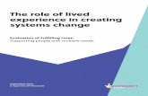 The role of lived experience in creating systems change