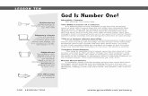 LESSON TEN God Is Number One!