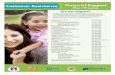 Customer Assistance Financial Support