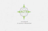 Acts 8:26-40 A Journey to Remember