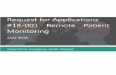 Request for Applications #18-001 Remote Patient Monitoring